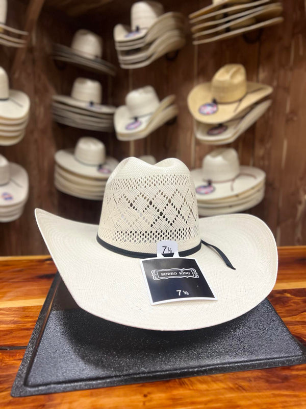 Rodeo King Quenten Double Diamond 4.5' brim-Straw Cowboy Hats-Rodeo King-Lucky J Boots & More, Women's, Men's, & Kids Western Store Located in Carthage, MO