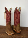 Anderson Bean Natural Brahma Bison & Red Chex Boots-Men's Boots-Anderson Bean-Lucky J Boots & More, Women's, Men's, & Kids Western Store Located in Carthage, MO