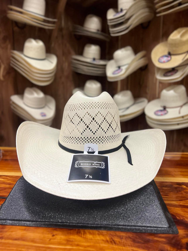Rodeo King Quenten Double Diamond 4.5' brim-Straw Cowboy Hats-Rodeo King-Lucky J Boots & More, Women's, Men's, & Kids Western Store Located in Carthage, MO