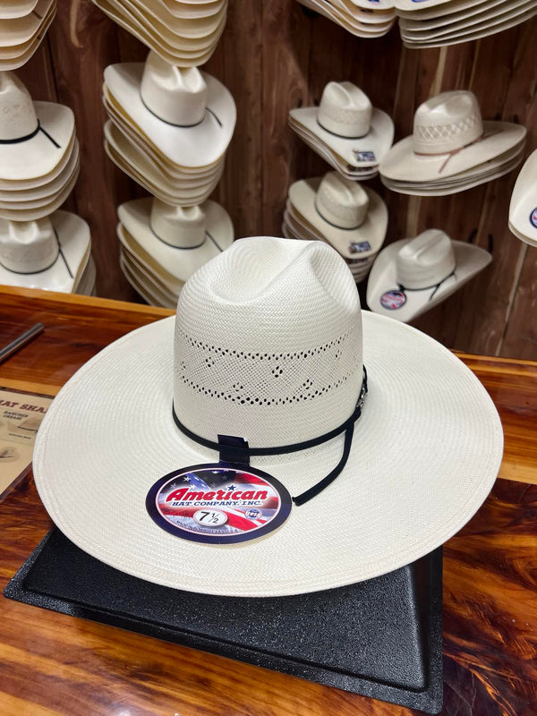 American 7210 Straw Hat 4.5" FZ Brim S-MINN-Straw Cowboy Hats-American Hat Co.-Lucky J Boots & More, Women's, Men's, & Kids Western Store Located in Carthage, MO