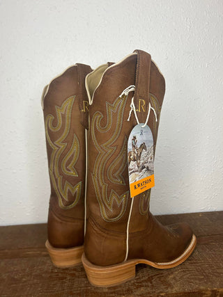 Women's R. Watson Camel Brown Boot-Women's Boots-R. Watson-Lucky J Boots & More, Women's, Men's, & Kids Western Store Located in Carthage, MO