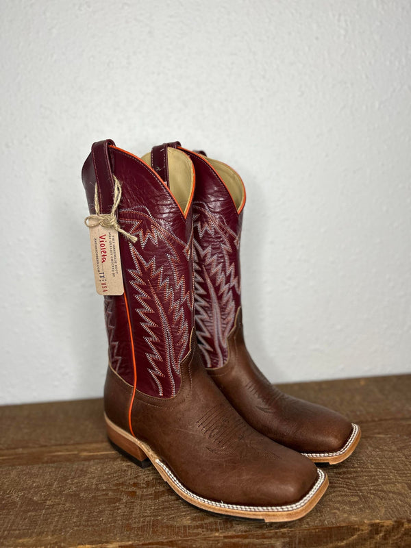Men's Anderson Bean Canela Navajo Bison & Sangria Kidskin Boots-Men's Boots-Anderson Bean-Lucky J Boots & More, Women's, Men's, & Kids Western Store Located in Carthage, MO