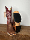 Men's Anderson Bean Canela Navajo Bison & Sangria Kidskin Boots-Men's Boots-Anderson Bean-Lucky J Boots & More, Women's, Men's, & Kids Western Store Located in Carthage, MO