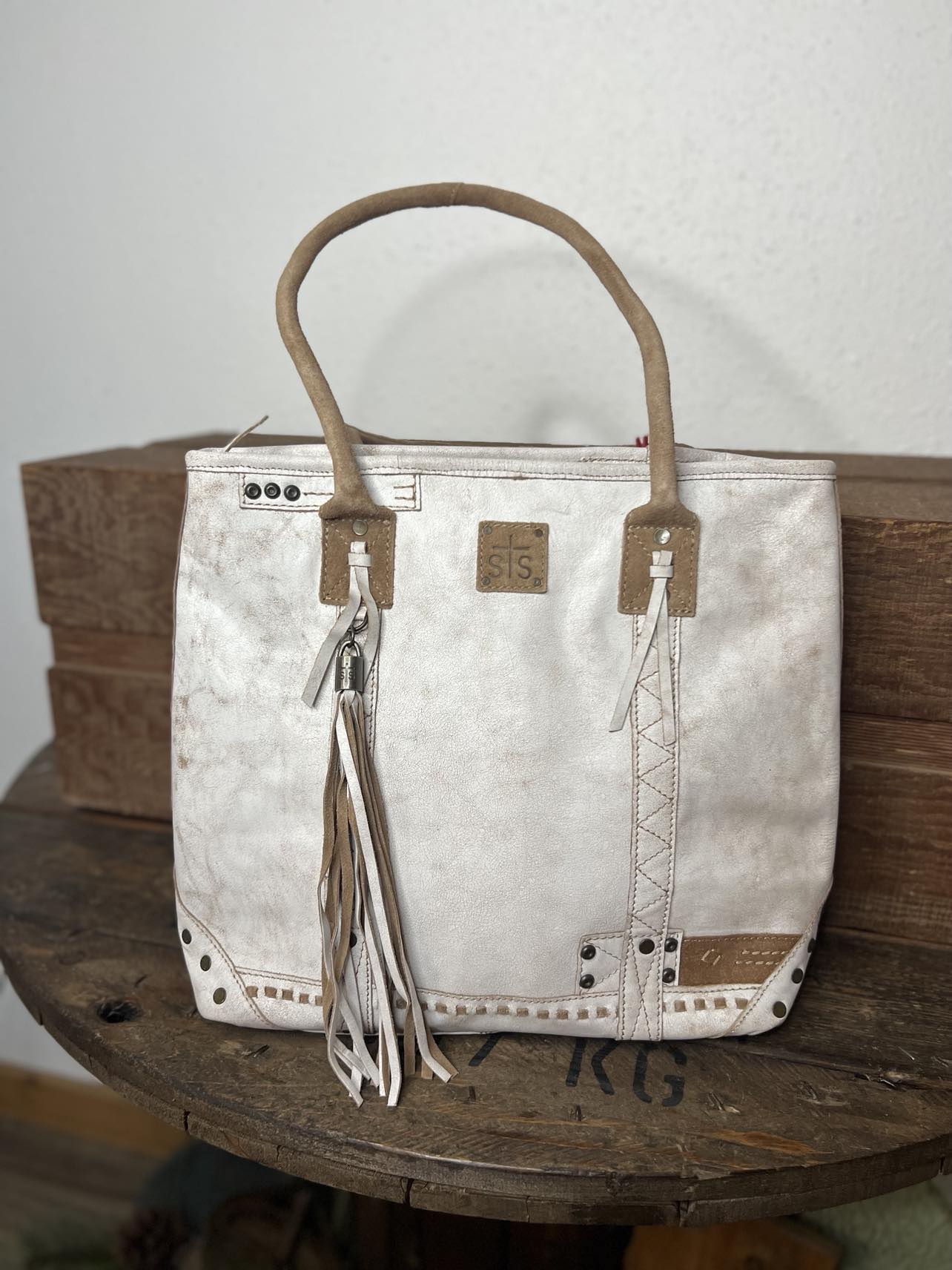 STS Cremello Tote-Handbags-Carrol STS Ranchwear-Lucky J Boots & More, Women's, Men's, & Kids Western Store Located in Carthage, MO
