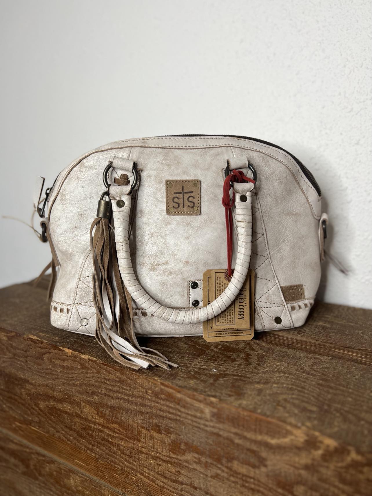 STS Cremello Sansa Satchel-Handbags-Carrol STS Ranchwear-Lucky J Boots & More, Women's, Men's, & Kids Western Store Located in Carthage, MO