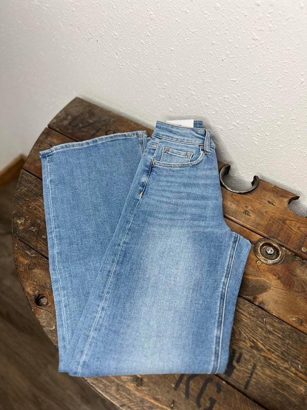 Olivia High Rise Wide Leg Jeans by Flying Monkey-Women's Denim-Flying Monkey-Lucky J Boots & More, Women's, Men's, & Kids Western Store Located in Carthage, MO