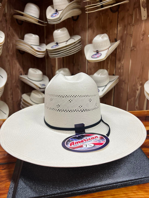 American 7210 Straw Hat 4.5" FZ Brim S-MINN-Straw Cowboy Hats-American Hat Co.-Lucky J Boots & More, Women's, Men's, & Kids Western Store Located in Carthage, MO