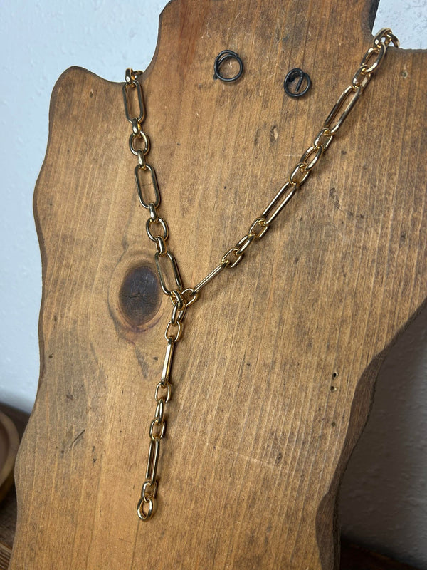 West & Co Gold Chain Necklace N1484G-Necklaces-WEST & CO-Lucky J Boots & More, Women's, Men's, & Kids Western Store Located in Carthage, MO