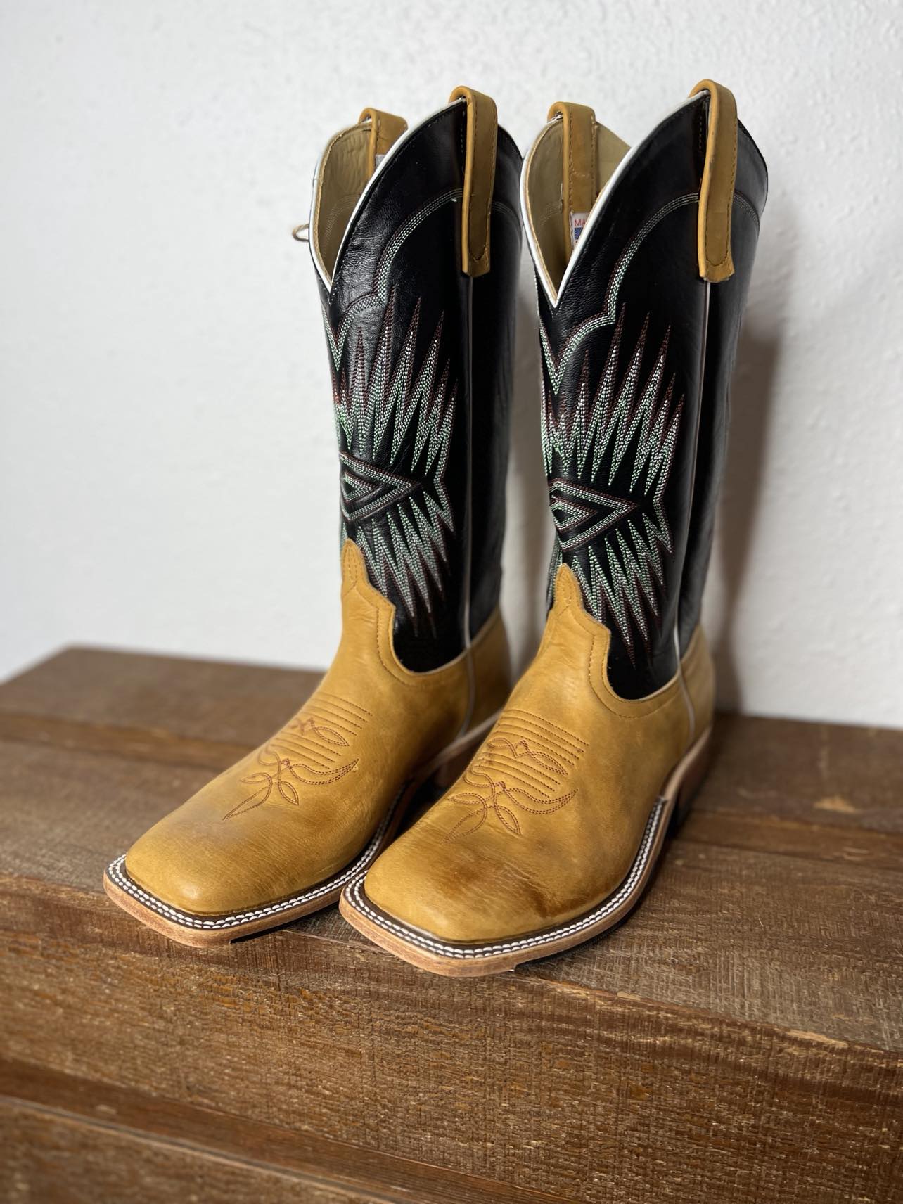 Men's Anderson Bean Rust Crazyhorse & Black Kidskin Boots-Men's Boots-Anderson Bean-Lucky J Boots & More, Women's, Men's, & Kids Western Store Located in Carthage, MO