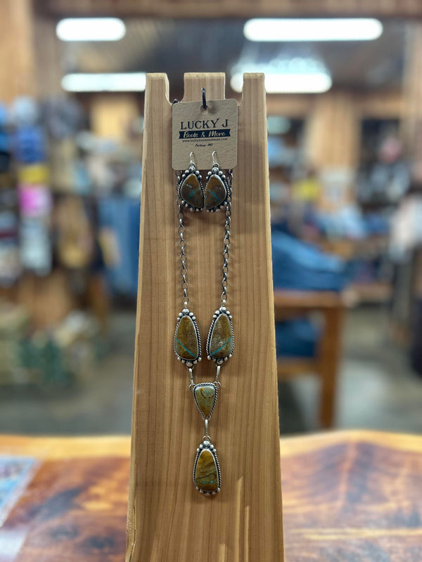 The Scottsdale Necklace Set-Necklaces-LJ Turquoise-Lucky J Boots & More, Women's, Men's, & Kids Western Store Located in Carthage, MO