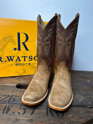 Men's R. Watson Tan Roughout Boot-Men's Boots-R. Watson-Lucky J Boots & More, Women's, Men's, & Kids Western Store Located in Carthage, MO