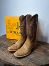 Men's R. Watson Tan Roughout & Arizona Tan Cowhide Boots-Men's Boots-R. Watson-Lucky J Boots & More, Women's, Men's, & Kids Western Store Located in Carthage, MO