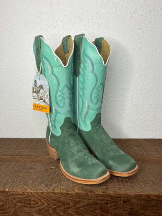 Women's R. Watson Teal Roughout Boot-Women's Boots-R. Watson-Lucky J Boots & More, Women's, Men's, & Kids Western Store Located in Carthage, MO