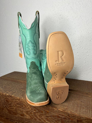Women's R. Watson Teal Roughout Boot-Women's Boots-R. Watson-Lucky J Boots & More, Women's, Men's, & Kids Western Store Located in Carthage, MO