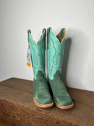 Women's R. Watson Teal Roughout Boot-Women's Boots-R. Watson-Lucky J Boots & More, Women's, Men's, & Kids Western Store Located in Carthage, MO