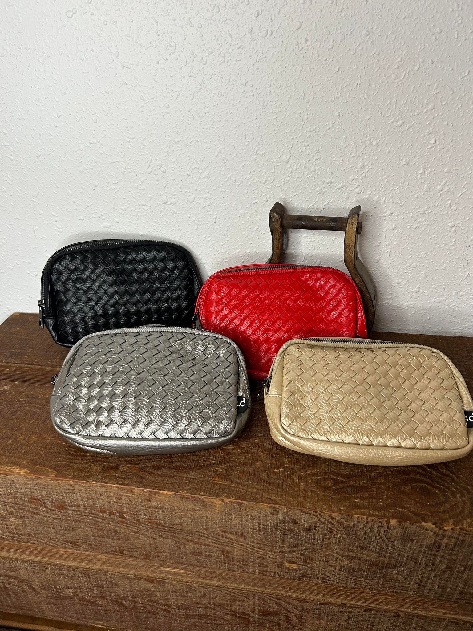 C.C Woven Faux Leather Belt Bags-Handbags-C.C Beanies-Lucky J Boots & More, Women's, Men's, & Kids Western Store Located in Carthage, MO