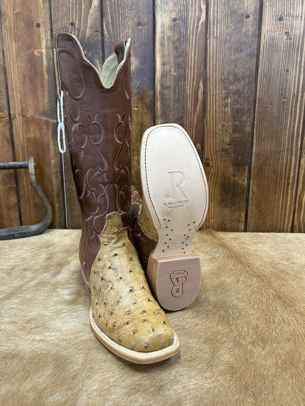 Women's R. Watson Kango Tobacco Full Quill Boot-Women's Boots-R. Watson-Lucky J Boots & More, Women's, Men's, & Kids Western Store Located in Carthage, MO