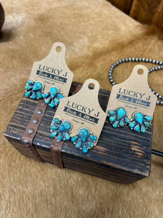Piper Earrings-Earrings-LJ Turquoise-Lucky J Boots & More, Women's, Men's, & Kids Western Store Located in Carthage, MO