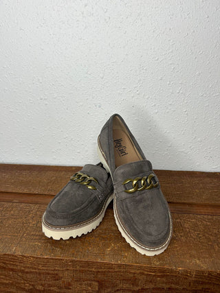 Literally Loafers by Hey Girl in Light Grey Faux Suede *FINAL SALE*-Women's Casual Shoes-Corkys Footwear-Lucky J Boots & More, Women's, Men's, & Kids Western Store Located in Carthage, MO