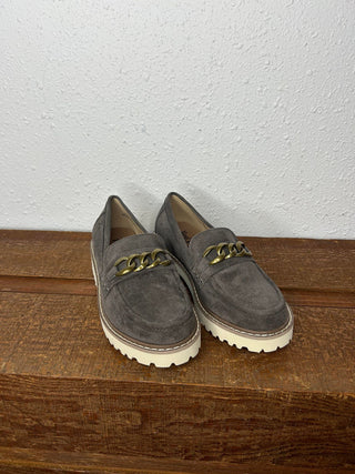 Literally Loafers by Hey Girl in Light Grey Faux Suede *FINAL SALE*-Women's Casual Shoes-Corkys Footwear-Lucky J Boots & More, Women's, Men's, & Kids Western Store Located in Carthage, MO