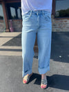 Vervet Kris Super High Rise Cuffed Baggy Wide Leg Jeans *Final Sale*-Women's Denim-Flying Monkey-Lucky J Boots & More, Women's, Men's, & Kids Western Store Located in Carthage, MO