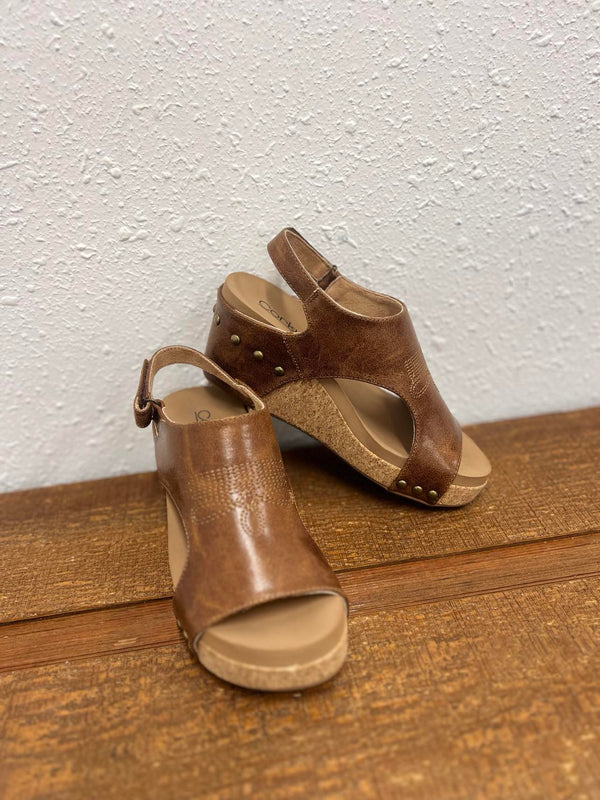 Corky's Carley Sandals in Saddle Stitch *FINAL SALE*-Sandals-Corkys Footwear-Lucky J Boots & More, Women's, Men's, & Kids Western Store Located in Carthage, MO