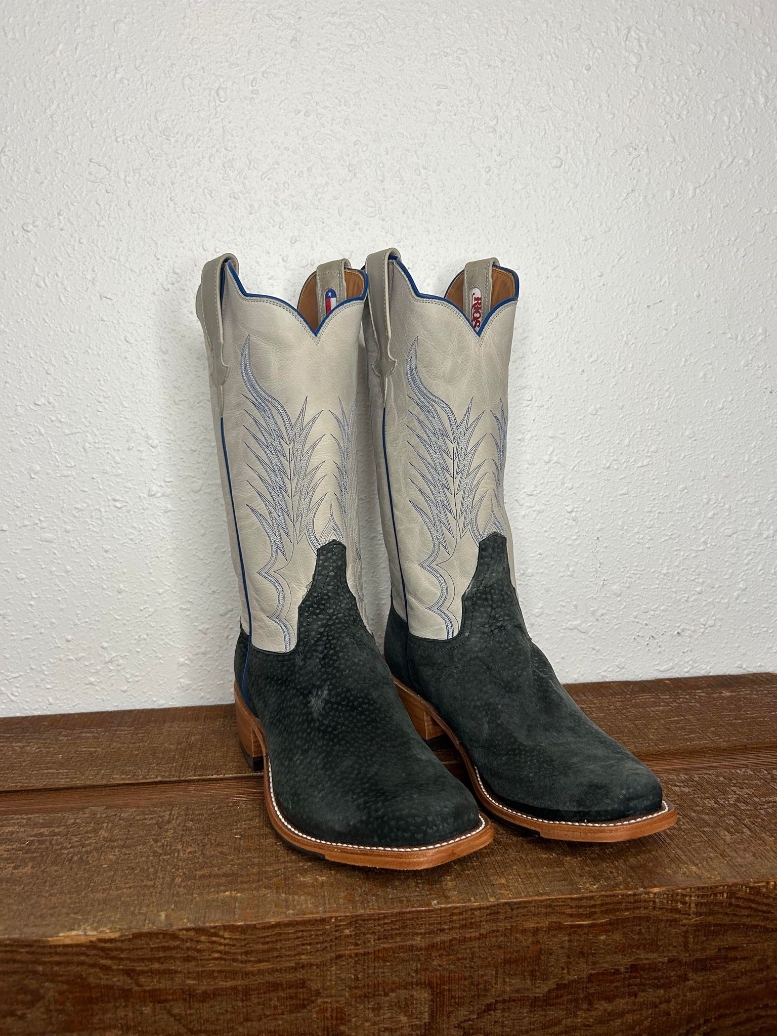 Men's Rios of Mercedes Grey Carpincho & Polar Buffamonte Boots-Men's Boots-Rios of Mercedes-Lucky J Boots & More, Women's, Men's, & Kids Western Store Located in Carthage, MO