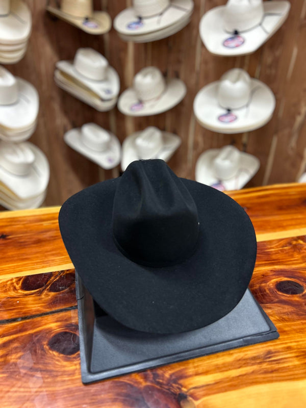 Resistol 100% Pure Beaver 07 Black 4 1/4" Brim Felt Hat-Cowboy Hats-Resistol-Lucky J Boots & More, Women's, Men's, & Kids Western Store Located in Carthage, MO