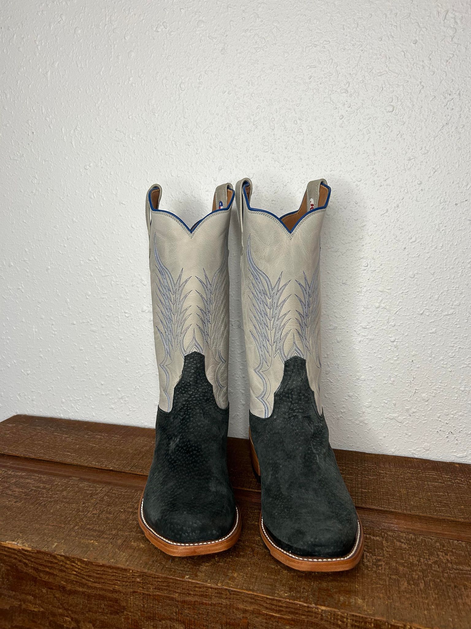 Men's Rios of Mercedes Grey Carpincho & Polar Buffamonte Boots-Men's Boots-Rios of Mercedes-Lucky J Boots & More, Women's, Men's, & Kids Western Store Located in Carthage, MO