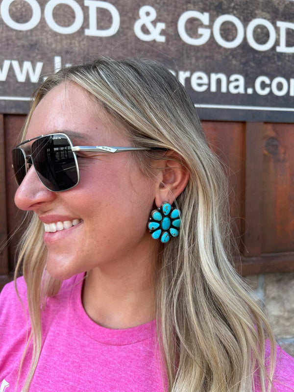 Leya Earrings-Earrings-LJ Turquoise-Lucky J Boots & More, Women's, Men's, & Kids Western Store Located in Carthage, MO