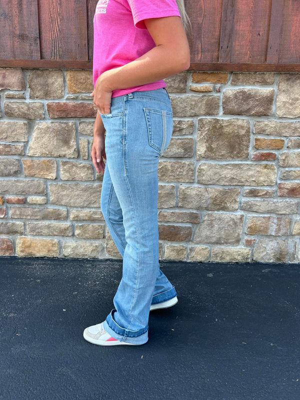 Women's Perfect Rise Slim Trouser Nia Wide Leg Jean-Women's Denim-Ariat-Lucky J Boots & More, Women's, Men's, & Kids Western Store Located in Carthage, MO