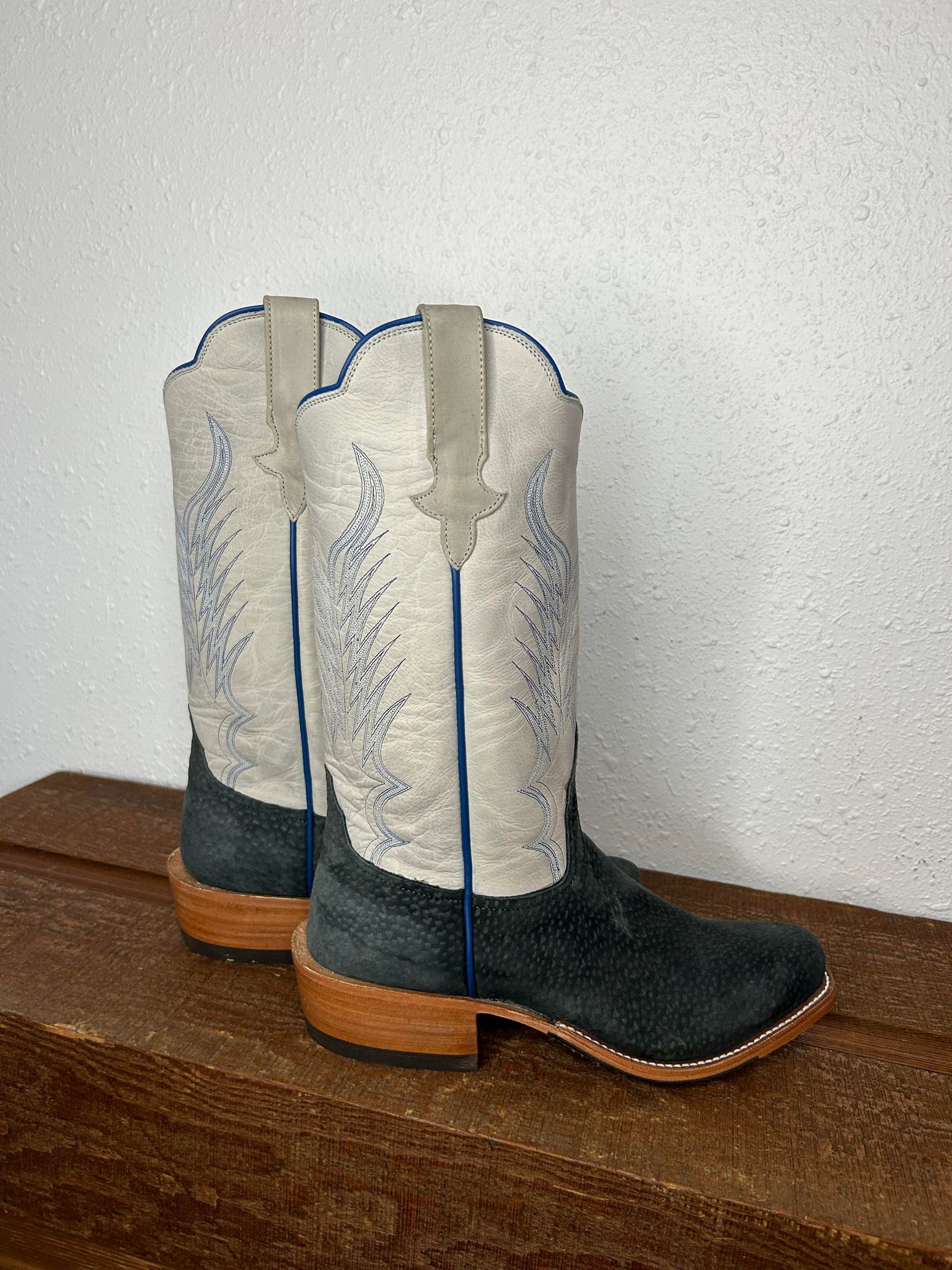 Men's Rios of Mercedes Grey Carpincho & Polar Buffamonte Boots-Men's Boots-Rios of Mercedes-Lucky J Boots & More, Women's, Men's, & Kids Western Store Located in Carthage, MO