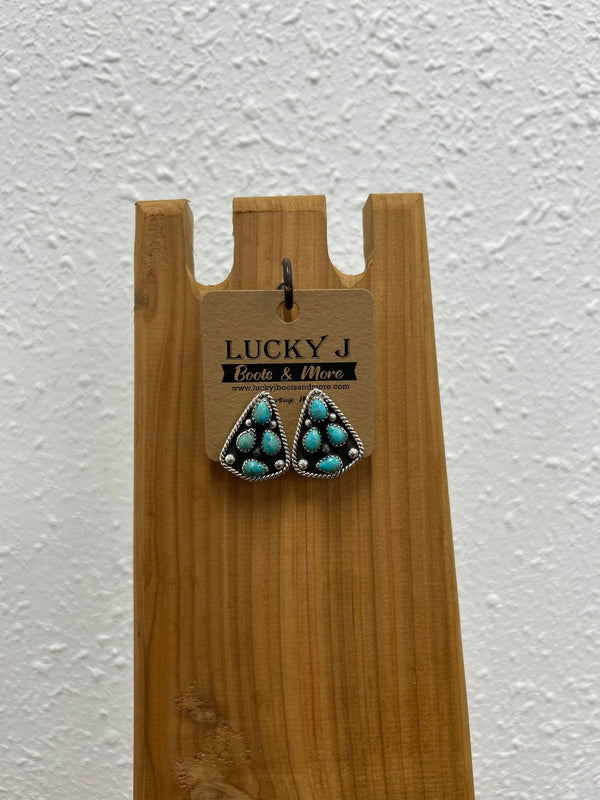 Madison Earrings-Earrings-LJ Turquoise-Lucky J Boots & More, Women's, Men's, & Kids Western Store Located in Carthage, MO