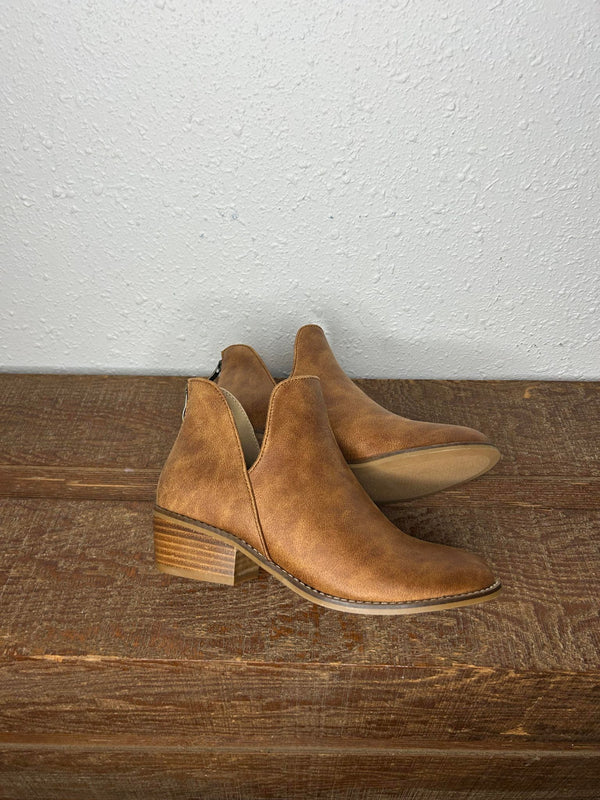 Boutique Vanish Booties in Cognac-Women's Booties-Corkys Footwear-Lucky J Boots & More, Women's, Men's, & Kids Western Store Located in Carthage, MO