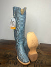 Women's R. Watson Denim Python Boots-Women's Boots-R. Watson-Lucky J Boots & More, Women's, Men's, & Kids Western Store Located in Carthage, MO