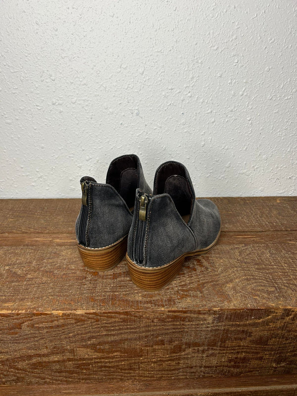 Boutique Vanish Booties in Washed Dark Blue Denim-Women's Booties-Corkys Footwear-Lucky J Boots & More, Women's, Men's, & Kids Western Store Located in Carthage, MO