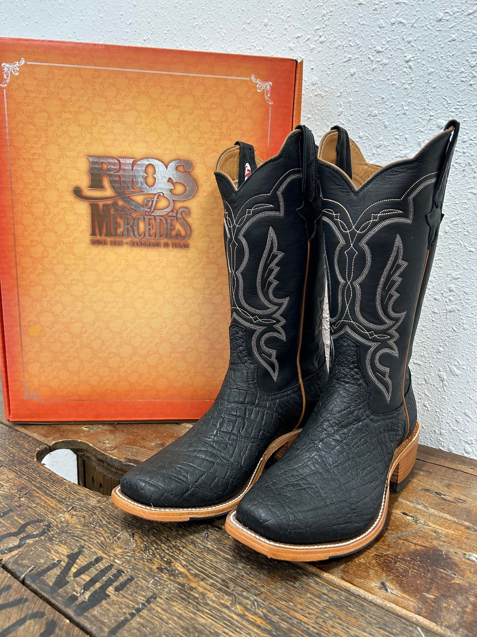 Men's Rios of Mercedes Black Remuda & Black Elephant-Men's Boots-Rios of Mercedes-Lucky J Boots & More, Women's, Men's, & Kids Western Store Located in Carthage, MO