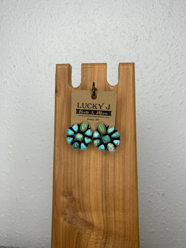 Remi Earrings-Earrings-LJ Turquoise-Lucky J Boots & More, Women's, Men's, & Kids Western Store Located in Carthage, MO