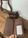 Ranger Belt Co. Dark Brown Basket Wallets-Wallets-WESTERN FASHION ACCESSORIES-Lucky J Boots & More, Women's, Men's, & Kids Western Store Located in Carthage, MO