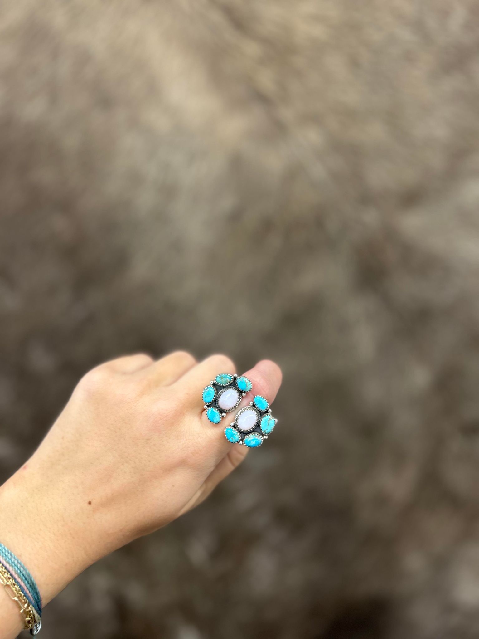 Logan Ring-Rings-LJ Turquoise-Lucky J Boots & More, Women's, Men's, & Kids Western Store Located in Carthage, MO