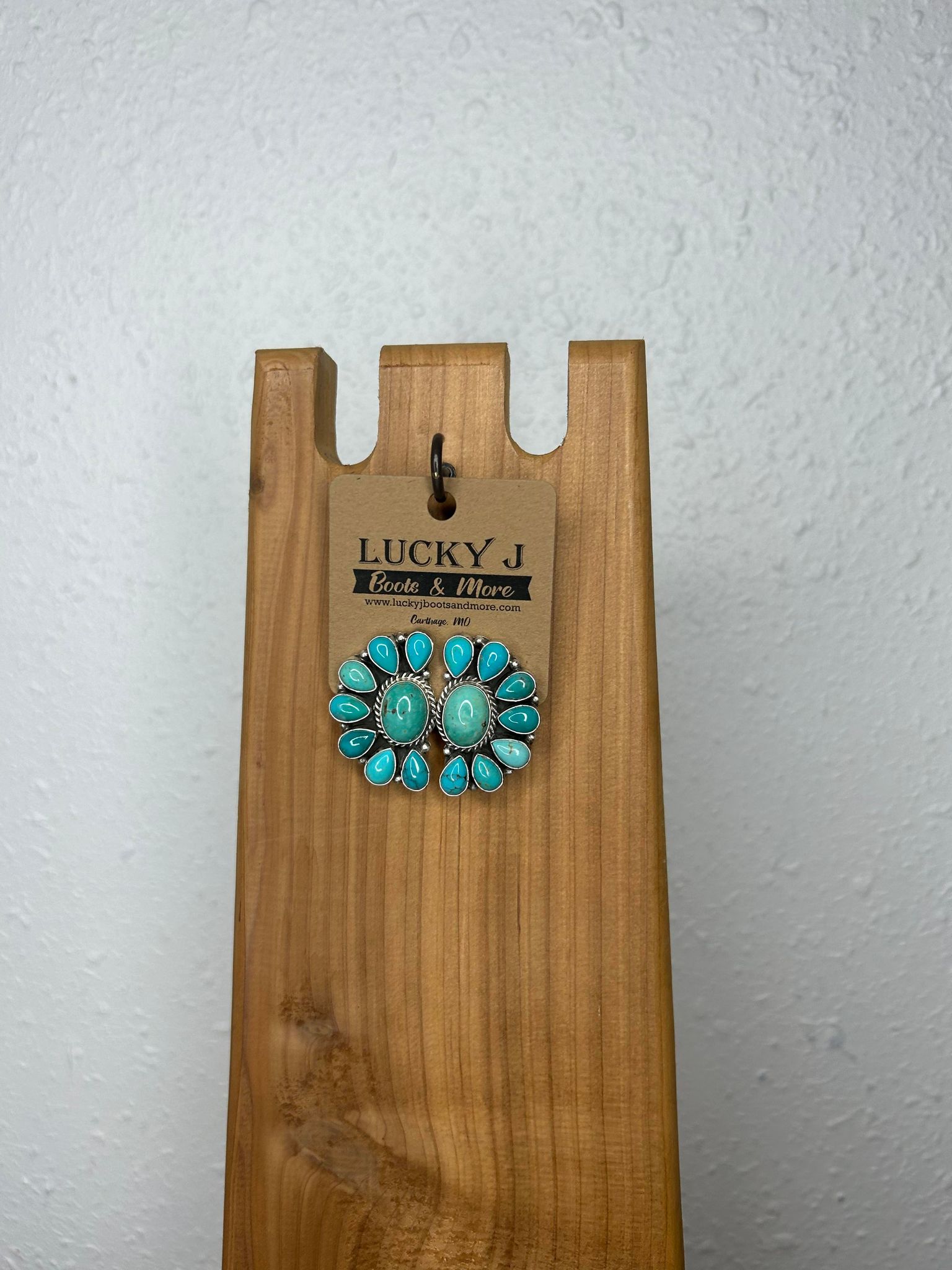 Allison Earrings-Earrings-LJ Turquoise-Lucky J Boots & More, Women's, Men's, & Kids Western Store Located in Carthage, MO