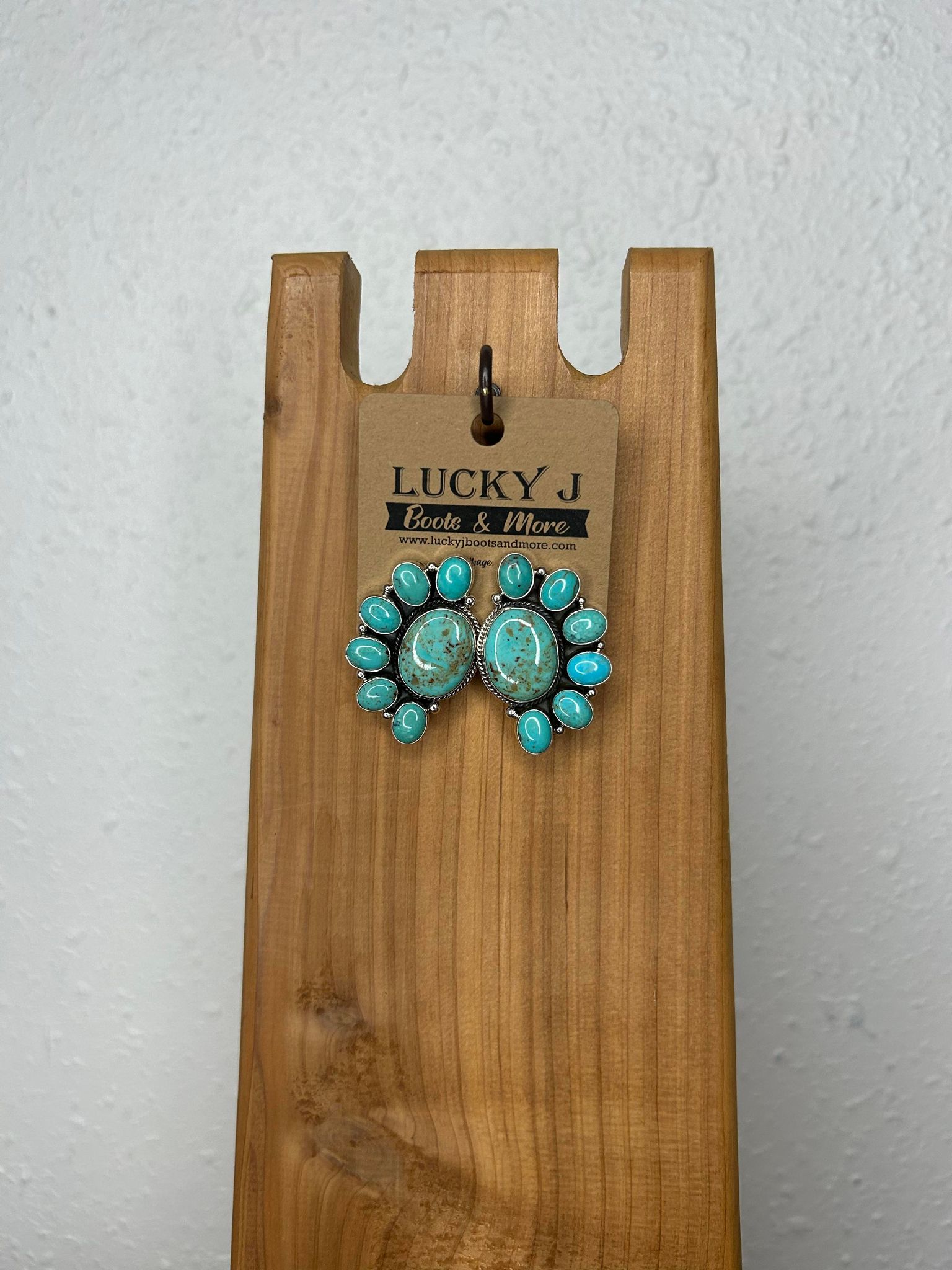 Melanie Earrings-Earrings-LJ Turquoise-Lucky J Boots & More, Women's, Men's, & Kids Western Store Located in Carthage, MO