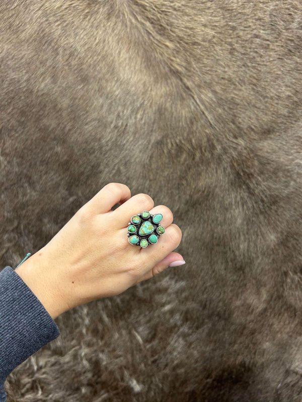 Liz Ring-Rings-LJ Turquoise-Lucky J Boots & More, Women's, Men's, & Kids Western Store Located in Carthage, MO