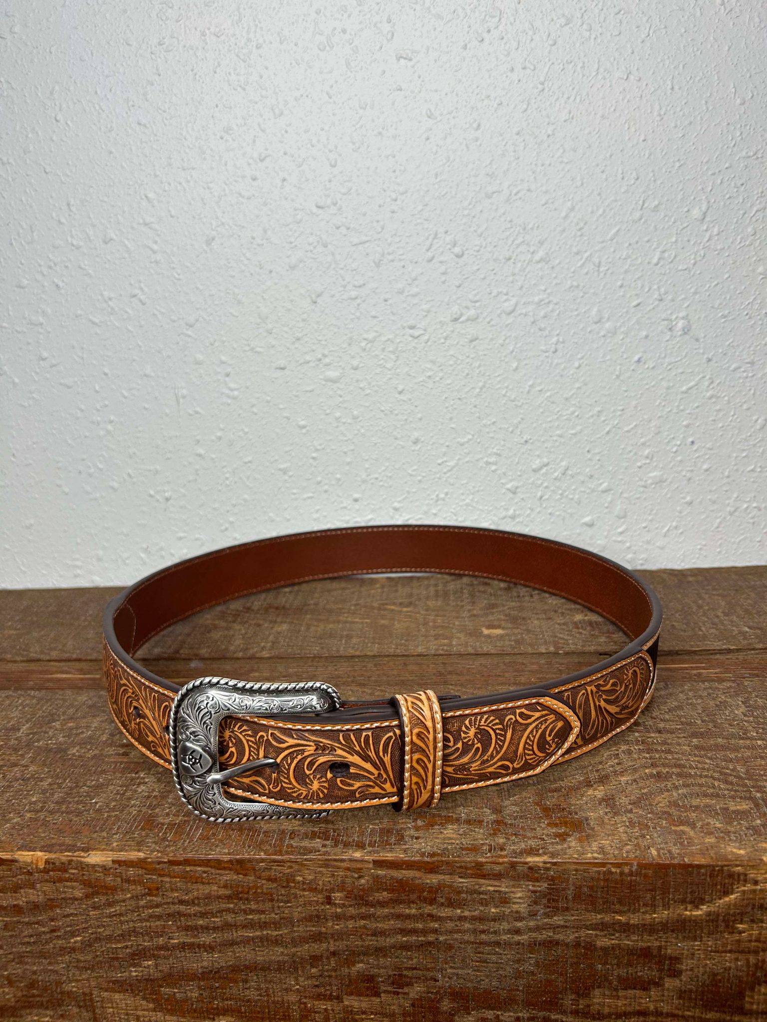 Ariat Croc & Tooled Belt-Belts-M & F Western Products-Lucky J Boots & More, Women's, Men's, & Kids Western Store Located in Carthage, MO