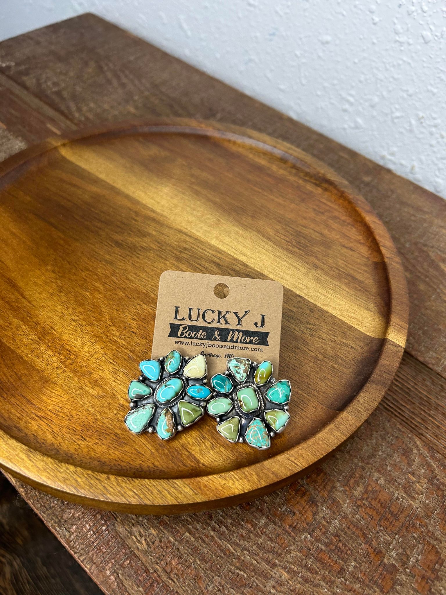 Julia Earrings-Earrings-LJ Turquoise-Lucky J Boots & More, Women's, Men's, & Kids Western Store Located in Carthage, MO