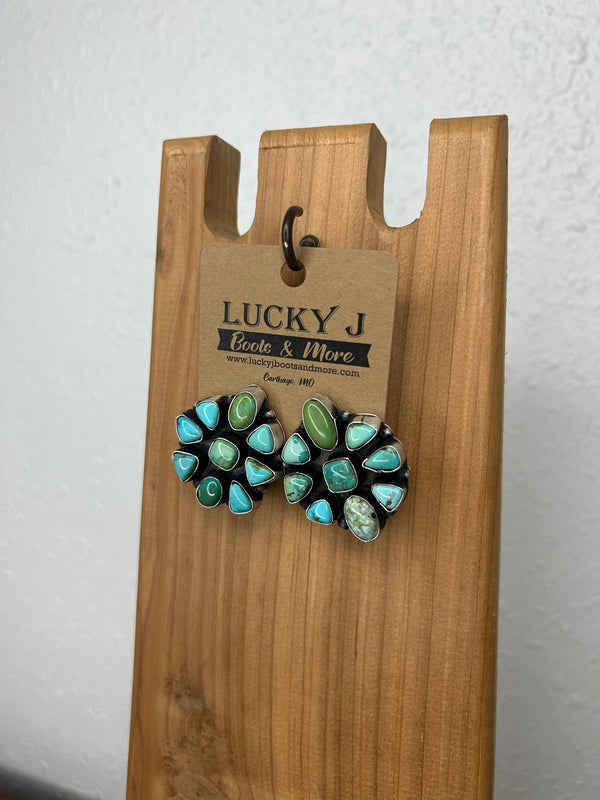 Remi Earrings-Earrings-LJ Turquoise-Lucky J Boots & More, Women's, Men's, & Kids Western Store Located in Carthage, MO