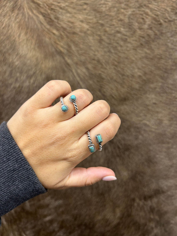 Melony Ring-Rings-LJ Turquoise-Lucky J Boots & More, Women's, Men's, & Kids Western Store Located in Carthage, MO