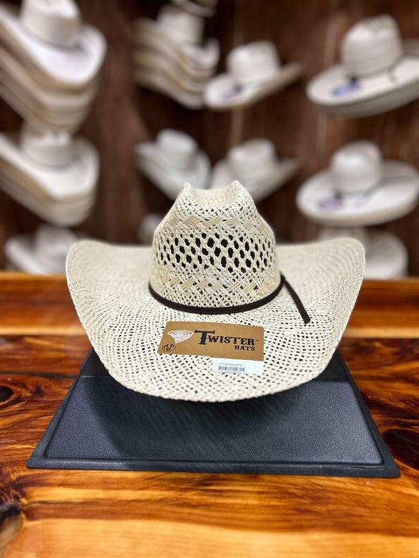 Twister Straw Hat 4 1/2" Brim T71616-Cowboy Hats-M & F Western Products-Lucky J Boots & More, Women's, Men's, & Kids Western Store Located in Carthage, MO