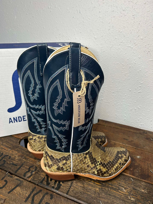 Men's Anderson Bean Natural Matte Giant Python Boots