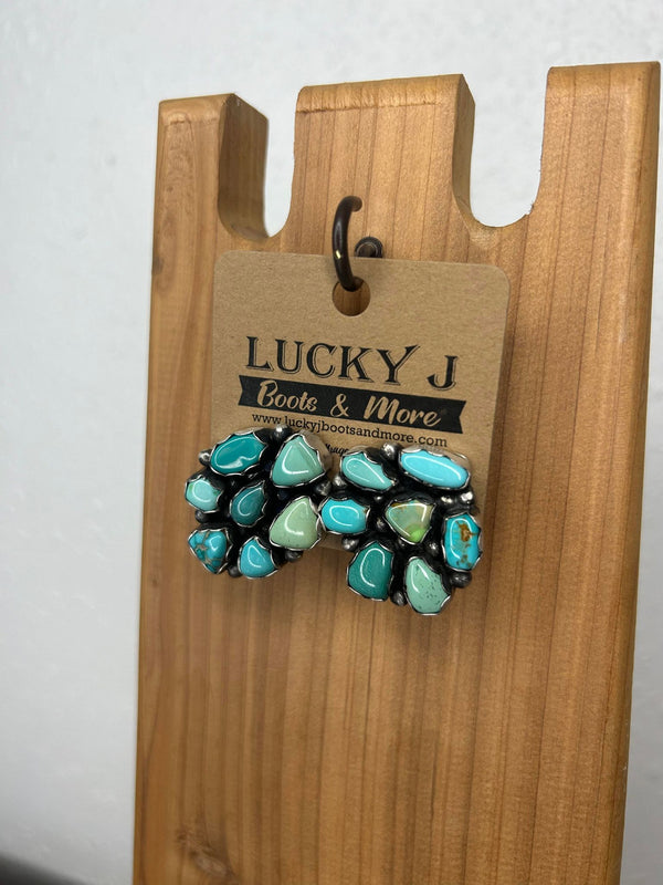 Adalynn Earrings-Earrings-LJ Turquoise-Lucky J Boots & More, Women's, Men's, & Kids Western Store Located in Carthage, MO